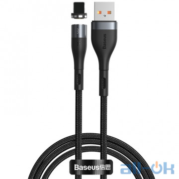 Кабель BASEUS Lightning Zinc Magnetic Safe Fast Charging Data Cable 2.4A (CALXC-KG1) Black