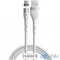 Кабель Baseus Micro USB Zinc Magnetic Safe Fast Charging Data Cable 2.1A (CAMXC-K02) White