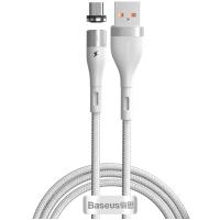 Кабель Baseus Micro USB Zinc Magnetic Safe Fast Charging Data Cable 2.1A (CAMXC-K02) White