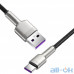 Кабель BASEUS Type-C Cafule Series Metal Data Cable 5A, 40W (CATJK-A01) Black — інтернет магазин All-Ok. фото 1