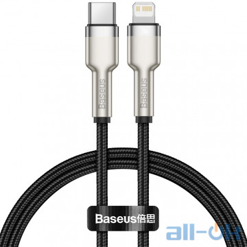 Кабель BASEUS Type-C to Lightning Cafule Series Metal Data Cable 20W PD (CATLJK-01) Black