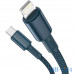 Кабель BASEUS Type-C to Lightning High Density Braided Fast Charging Cable 20W (CATLGD-03) Blue — інтернет магазин All-Ok. фото 2