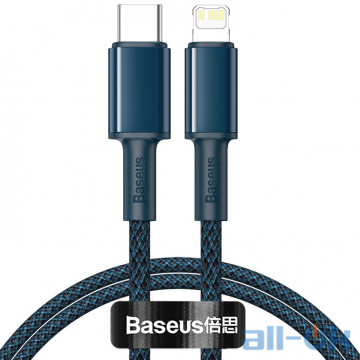 Кабель BASEUS Type-C to Lightning High Density Braided Fast Charging Cable 20W (CATLGD-03) Blue