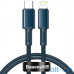 Кабель BASEUS Type-C to Lightning High Density Braided Fast Charging Cable 20W (CATLGD-03) Blue — інтернет магазин All-Ok. фото 1
