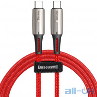 Кабель USB Type-C Baseus Water Drop-Shaped Lamp Type-C PD2.0 60W Flash Charge Data Cable 20V 3A 1m Red (CATSD-J09)