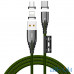 Кабель JOYROOM Combo Lightning+Micro USB+Type-C Magnetic Series 3in1 S-M408 Green — інтернет магазин All-Ok. фото 1
