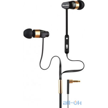 Навушники з мікрофоном AWEI ES-12hi Gold