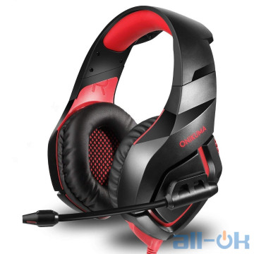 Навушники з мікрофоном ONIKUMA Gaming K1-B (Black-Red)