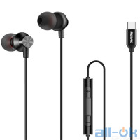 Навушники REMAX Type-C Metal Wired Earphone RM-560 Black