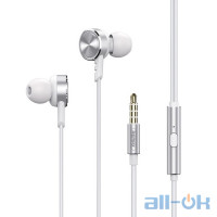 Навушники з мікрофоном REMAX Deep Bass Stereo RM-620 Silver