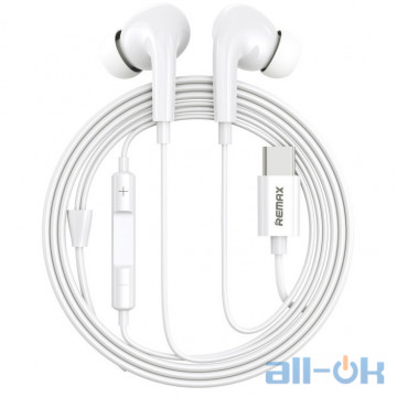 Навушники з мікрофоном REMAX Air Plus Pro Type-C Wired Music Earphone RM-533 White