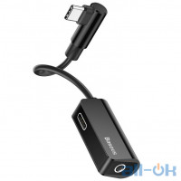 Кабель-перехідник BASEUS Type-C to 3.5mm+Type-C L45 Black