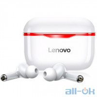 Навушники TWS Lenovo LP1 White Red