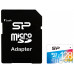 Карта пам'яті Silicon Power 128 GB microSDXC UHS-I Elite COLOR + SD Adapter SP128GBSTXBU1V21SP — інтернет магазин All-Ok. фото 1