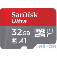 Карта пам'яті SanDisk 32GB Ultra microSDHC UHS-I Card A1 Class 10 (SDSQUA4-032G-GN6MN)
