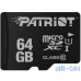Карта памяти PATRIOT 64 GB microSDXC UHS-I + SD Adapter PSF64GMCSDXC10 — интернет магазин All-Ok. Фото 1