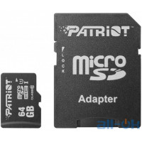 Карта пам'яті PATRIOT 64 GB microSDXC UHS-I + SD Adapter PSF64GMCSDXC10