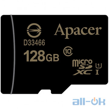 Карта пам'яті Apacer 128 GB microSDXC Class 10 UHS-I AP128GMCSX10U1-RA