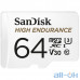 Карта памяти SanDisk 64 GB microSDXC High Endurance UHS-I U3 V30 + SD Adapter SDSQQNR-064G-GN6IA — интернет магазин All-Ok. Фото 3