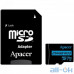 Карта пам'яті Apacer 256 GB microSDXC Class 10 UHS-I U3 + SD Adapter AP256GMCSX10U7-R — інтернет магазин All-Ok. фото 1
