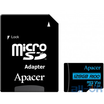 Карта пам'яті Apacer 128 GB microSDXC Class 10 UHS-I U3 + SD Adapter AP128GMCSX10U7-R