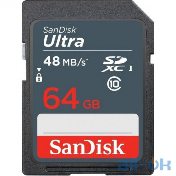 Карта пам'яті SanDisk 64 GB SDXC UHS-I Ultra SDSDUNR-064G-GN3IN