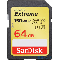 Карта пам'яті SanDisk 64 GB SDXC UHS-I U3 Extreme SDSDXV6-064G-GNCIN