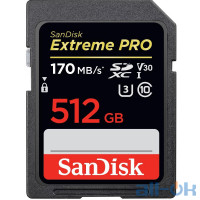 Карта пам'яті SanDisk 512 GB SDXC UHS-I U3 Extreme Pro SDSDXXY-512G-GN4IN