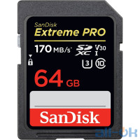 Карта пам'яті SanDisk 64 GB SDXC UHS-I U3 Extreme Pro SDSDXXY-064G-GN4IN