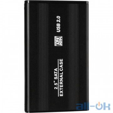 Карман внешний для 2.5" HDD CASE U25 USB2.0 Black