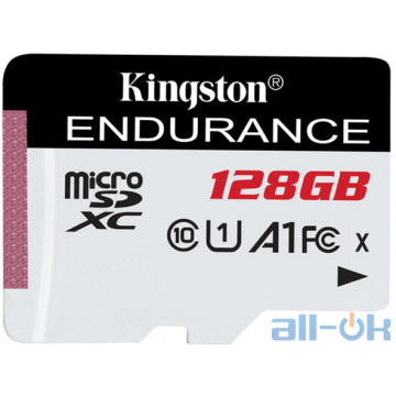 Карта памяти Kingston 128 GB MicroSDXC Class 10 UHS-I A1 Endurance SDCE/128GB