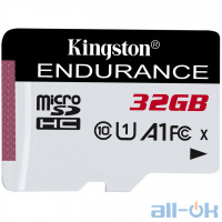 Карта пам'яті Kingston 32 GB MicroSDHC Class 10 UHS-I A1 Endurance SDCE/32GB