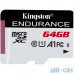 Карта пам'яті Kingston 64 GB MicroSDXC Class 10 UHS-I A1 Endurance SDCE/64GB — інтернет магазин All-Ok. фото 1