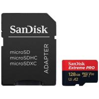 Карта пам'яті SanDisk 128 GB MicroSDXC UHS-I U3 Extreme Pro A2 + SD Adapter SDSQXCY-128G-GN6MA