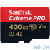 Карта пам'яті SanDisk 400 GB MicroSDXC UHS-I U3 Extreme Pro A2 + SD Adapter SDSQXCZ-400G-GN6MA — інтернет магазин All-Ok. фото 3