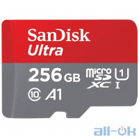 Карта пам'яті SANDISK 256 GB MicroSDXC UHS-I Ultra A1 SDSQUA4-256G-GN6MN