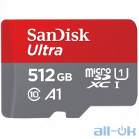 Карта пам'яті SANDISK 512 GB MicroSDXC UHS-I Ultra A1 SDSQUA4-512G-GN6MN
