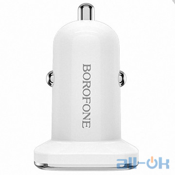 Автомобільний зарядний пристрій Borofone BZ12A Lasting Power 1USB QC3.0 18W 3A White