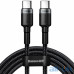 Кабель Baseus Cafule Type-C/Type-C 100W (CATKLF-ALG1) Black/Gray — інтернет магазин All-Ok. фото 1
