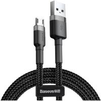 Кабель MicroUSB Baseus USB Cabel to microUSB Cafule 1m Grey/Black (CAMKLF-BG1) (реверсивний - установка будь-якою стороною)