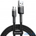 Кабель MicroUSB Baseus USB Cabel to microUSB Cafule 1m Grey/Black (CAMKLF-BG1) (реверсивний - установка будь-якою стороною) — інтернет магазин All-Ok. фото 1