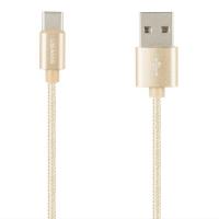 Кабель USAMS US-SJ030 Braided Wire U-Knit Series Type-C 1m Gold