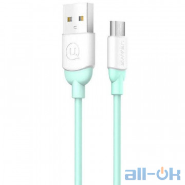 Кабель USAMS US-SJ247 Ice Cream Series MicroUSB 1m Cyan