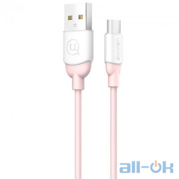 Кабель USAMS US-SJ247 Ice Cream Series MicroUSB 1m Pink