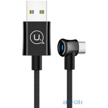 Кабель USAMS US-SJ341 Right-Angle U13 Type-C 1.2m Black
