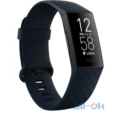 Фiтнес-браслет Fitbit Charge 4 Black/Storm Blue FB417BKNV+Bonus