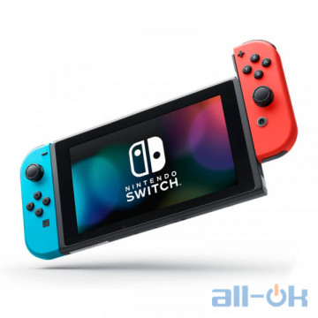 Портативная игровая приставка Nintendo Switch V2 With Neon Blue And Neon Red Joy-cons (NintendoSwitch)
