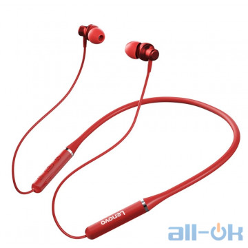 Наушники с микрофоном Lenovo HE05 Bluetooth Headset Red