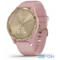 Смарт-годинник Garmin Vivomove 3s Light Gold Stainless Steel Bezel w. Dust Rose and Silicone B. (010-02238-01)