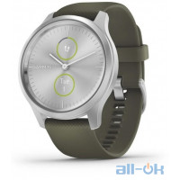 Смарт-годинник Garmin Vivomove Style Silver Aluminum w. Moss Silicone B. (010-02240-01)